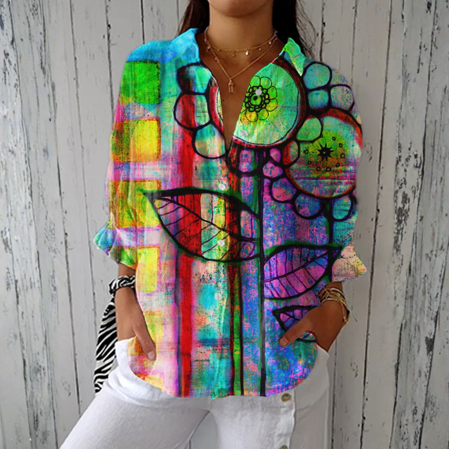 Bernadette | Artistic Floral Blouse