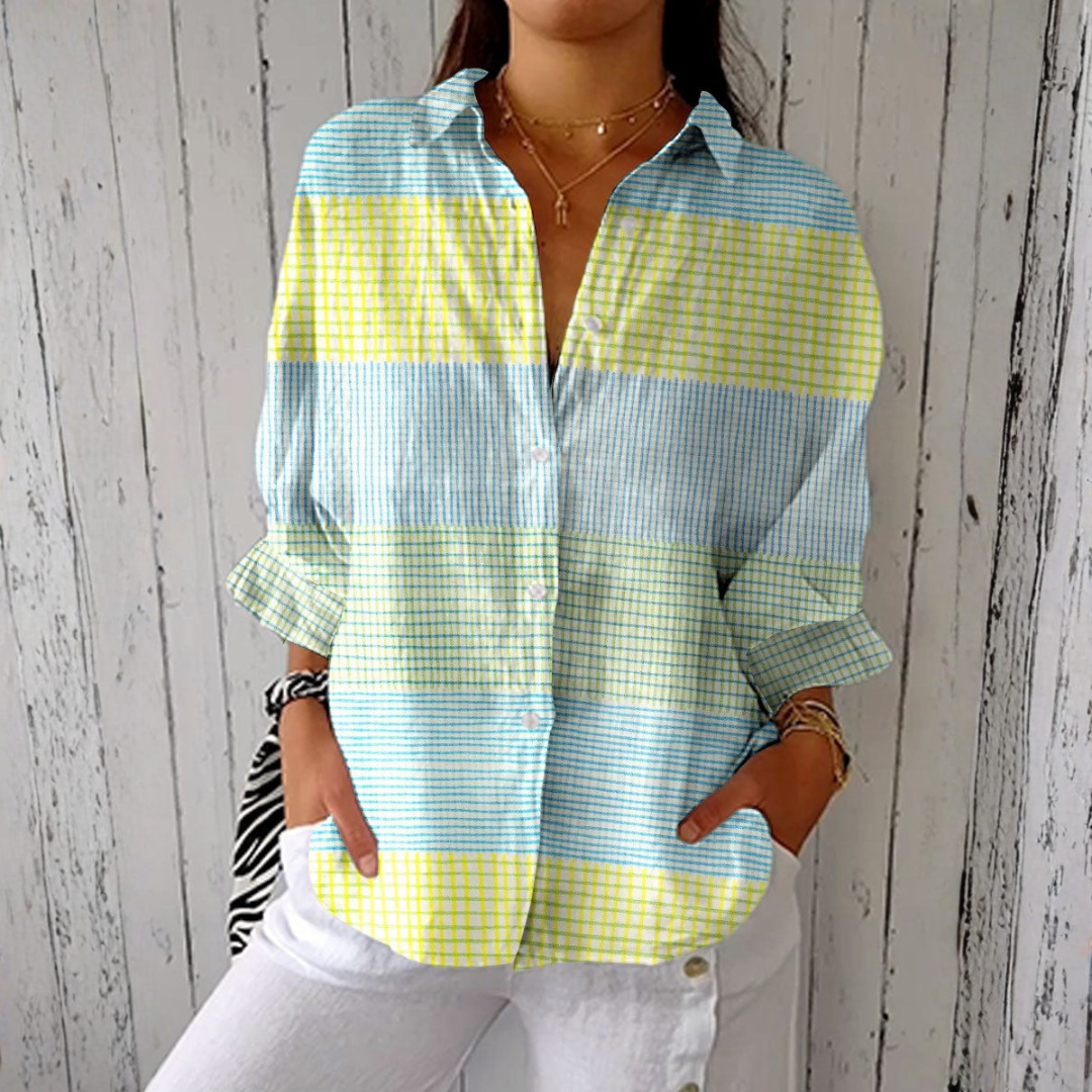 Maria | Pastel Check Blouse