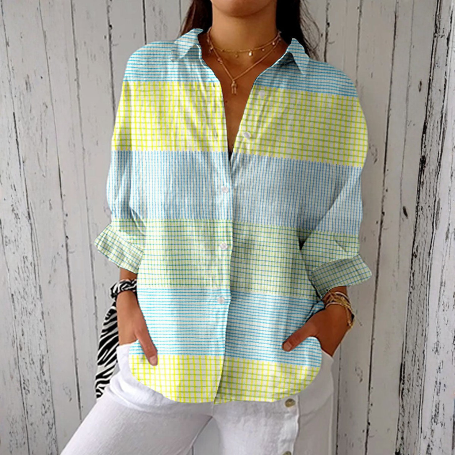 Maria | Pastel Check Blouse