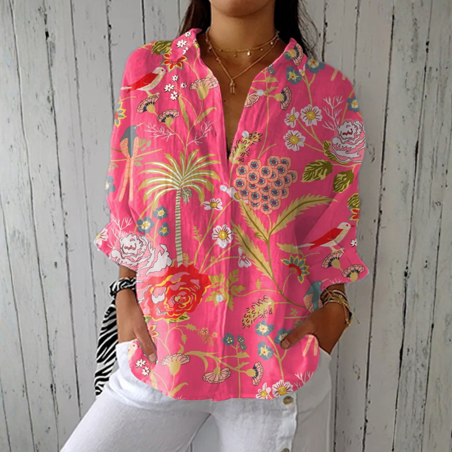 Joanna | Tropical Floral Blouse