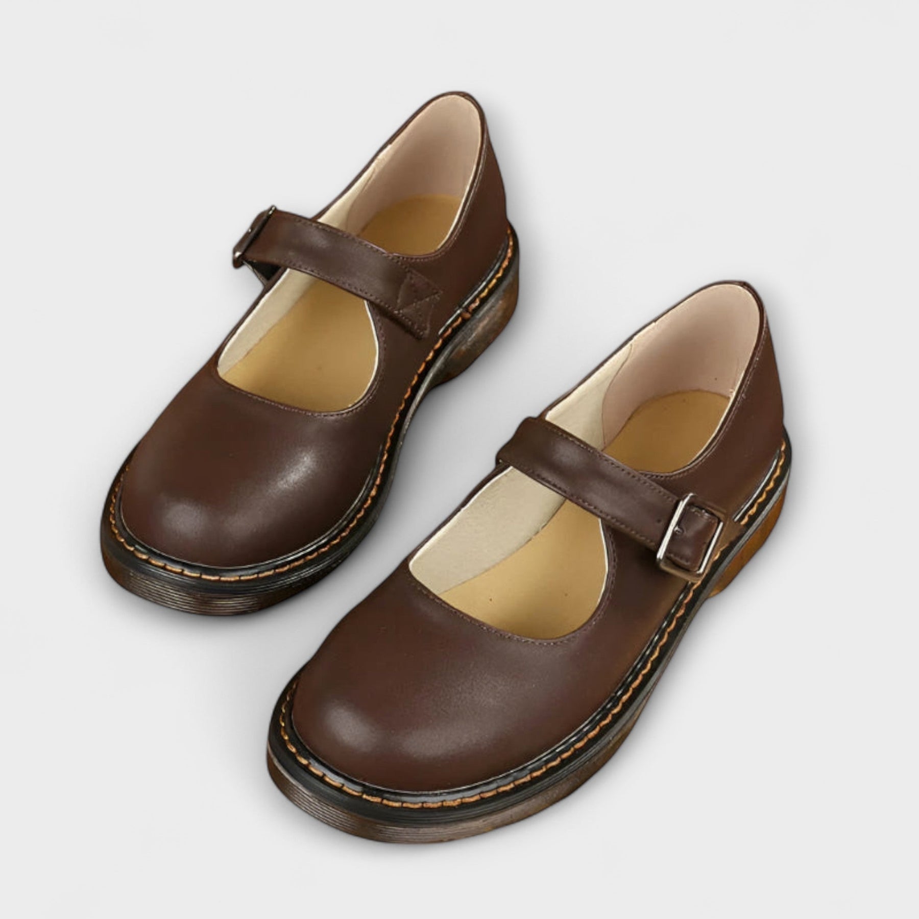 Women's Classic Mary Jane Shoes with Buckle Strap